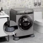 4 шт. Универсальный антивибрационные средства ухода за кожей стоп колодки стиральная машина и сушилка машина резиновый коврик для холодильника стиральная машина с фиксированным нескользящее покрытие гарантируют защиту