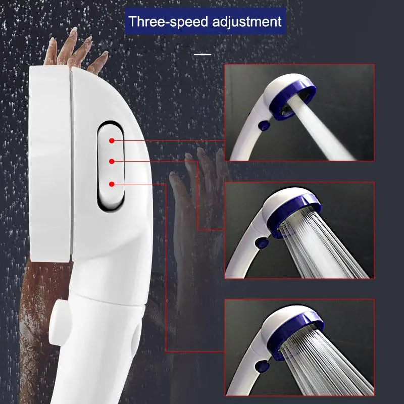 Насадка для душа высокого давления с 3 режимами работы регулируемая насадка