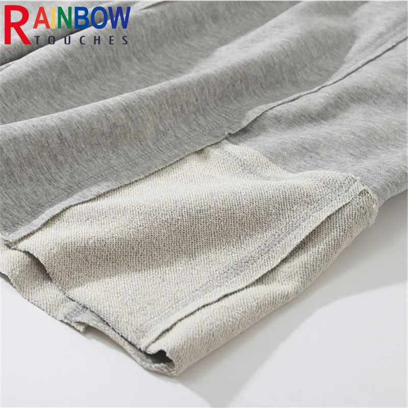 

Rainbowtouches Shorts Men Trending Solid Color Large Pocket Sport Pants Long Line High Street Men Loose Hip Hop Casual Shorts