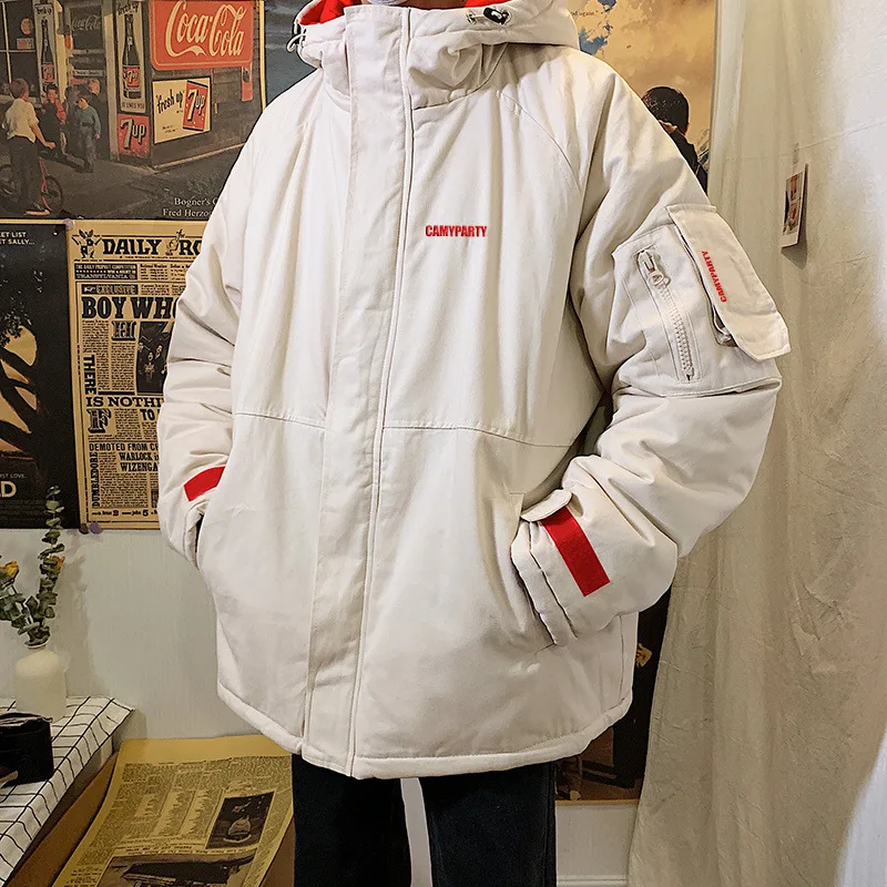 

Men's Winter Short Coat Hooded Puffer Jacket with 4 Pockets Plus Size M-3XL Men's Winter Jacket Hooded Casual Streetwear Clothes