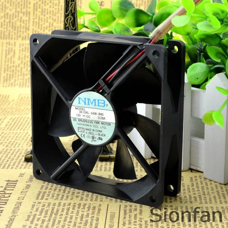 Двухшаровой вентилятор охлаждения для корпорация NMB Япония 3610KL-04W-B40 9225 12 В 0 28 А 9