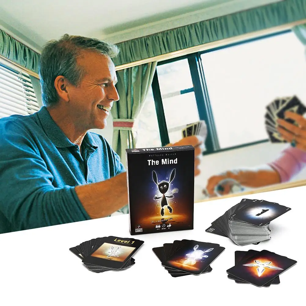 Колода карт The Mind Card Golden Playing Set Waterproof Plastic Black Color Poker Classic Magic Tricks Tool Games Gift on.