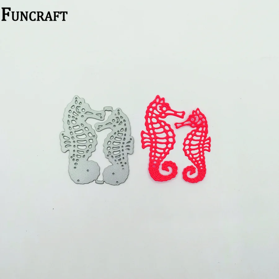 Любовь морская лошадь пара целующиеся металлические Вырубные штампы Alinacraft