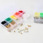 DIY цвет мягкие керамические глиняные Бусины круглые разделительная прокладка пластик свободный браслет с бусинами ожерелье аксессуар из бисера набор коробка