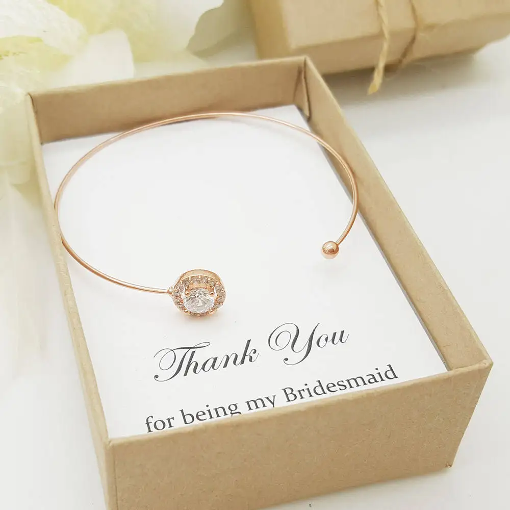 Индивидуальный Круглый Кристальный браслет для девичника регулируемый из