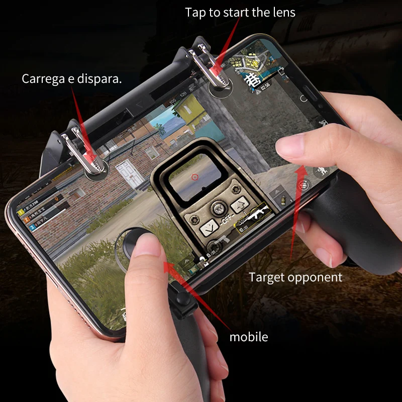 pubg controller trigger free fire control for cell phone gamepad joystick android iphone mobile game pad cellphone buttons pugb free global shipping