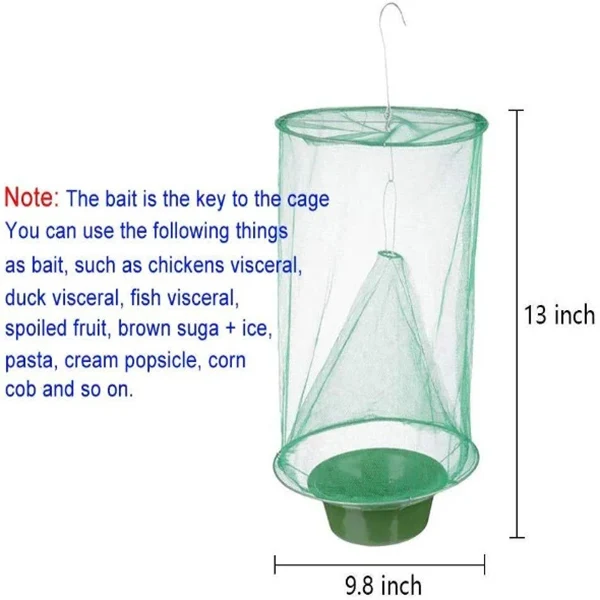 

Reusable Fly Trap with Gauze Design Durable Long Lasting Convenient Foldable Easy Operation for Courtyard Pasture SDF-SHIP