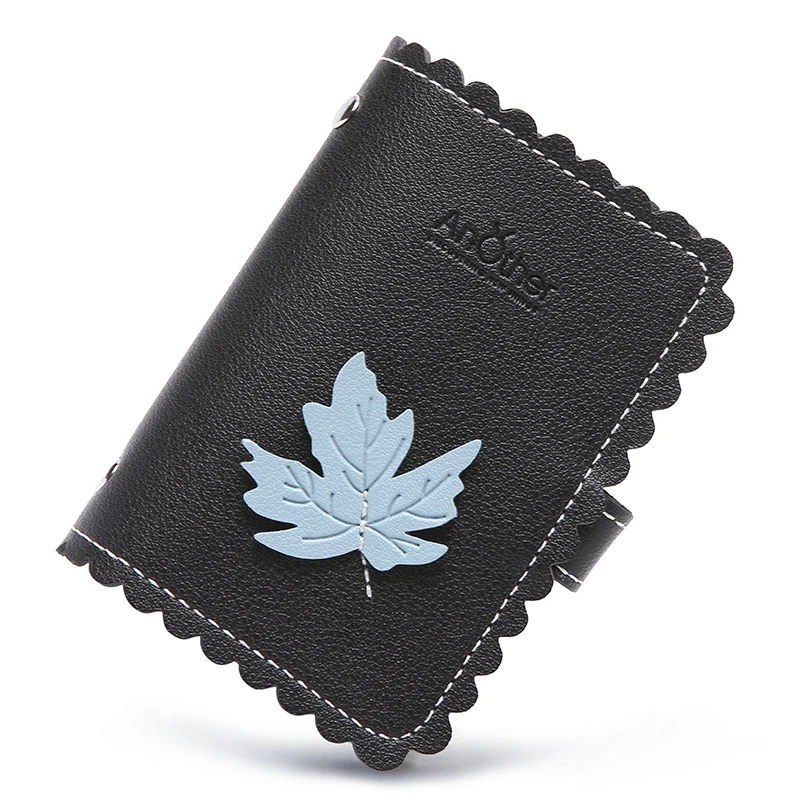 maple leaf black Приложение BLOG 24 бит Функция модные женские туфли ID держатель для карт чехол в деловом стиле, для паспорта крышка карты сумка сумочки известного бренда Carteira Feminina Mujer2018 - Цвет: maple leaf black
