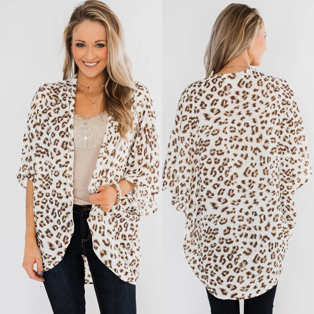 Милый стиль женский кардиган-кимоно топ с рукавами-колокольчиками блузка