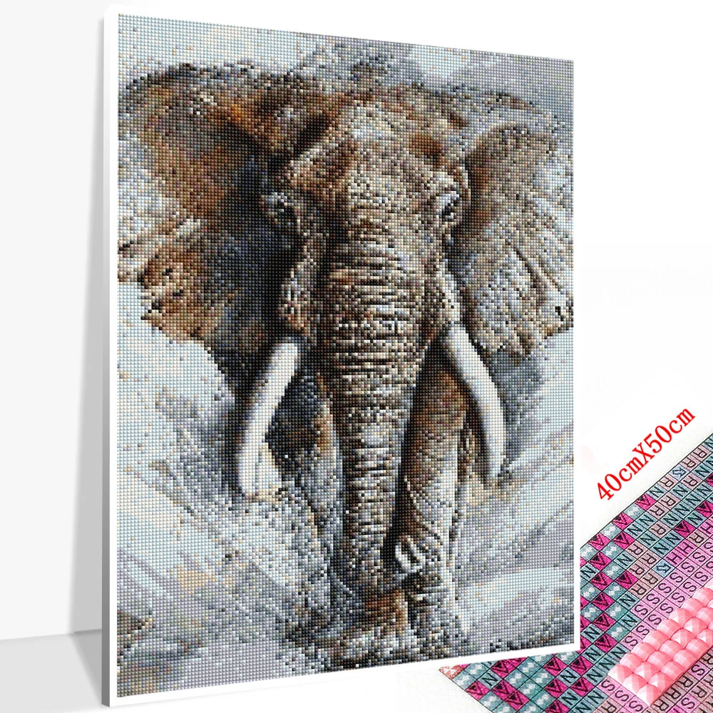 Алмазная картина Huacan Elephant, полная квадратная Алмазная вышивка, распродажа, животные, сделай сам, вышивка крестиком, стразы, мозаика, подарок