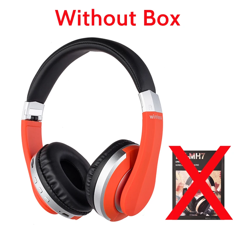 Red without Box Bluetooth наушники 5,0 Беспроводные наушники с Bluetooth наушники Проводная гарнитура с микрофоном для мобильного телефона для бега - Цвет: Red without Box