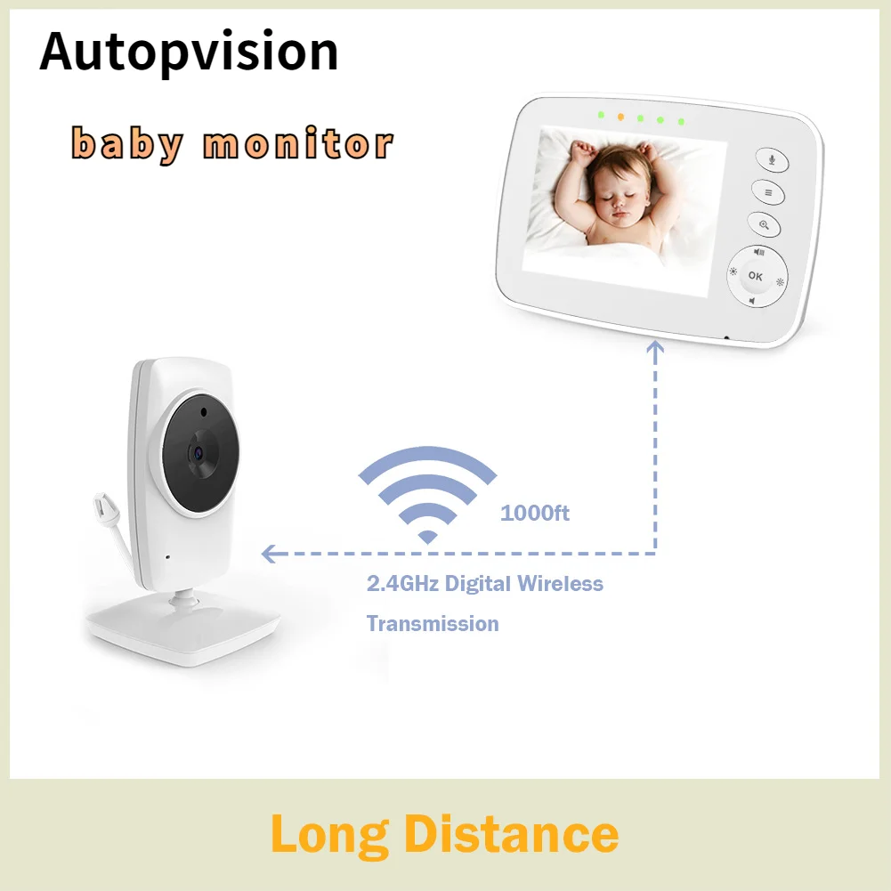 Electronic Baby Monitor with Surveillance Camera Baby Nanny Camera Mini Babyphone Cameras 3.2'' Video Surveillance Camera SM32