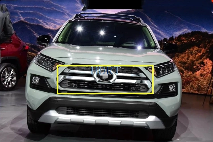 Передняя решетка для Toyota Rav4 Rav 4 Adventure 2019 2020 ABS из хромированного/углеродного