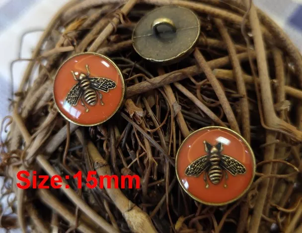 NO5 size 14mm yellow Оптом 10 штук New bee металлические бронзового капельного масла, пиджак, рубашка, свитер пуговицы пальто кнопка 1,4 см 14 мм - Цвет: NO5 size 14mm yellow