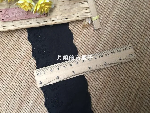 2 м/лот ширина 6 5 см рисунок бабочки черная швейная одежда Dccesorries DIY хлопковая