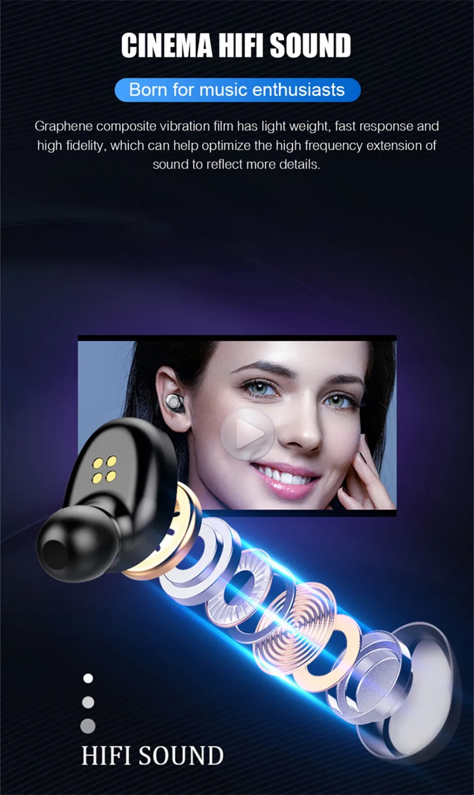50 # беспроводные Bluetooth-наушники 5 0 F9 TWS наушники с зарядным боксом спортивные
