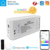 zigbee smart dimmer module switch rgb cct for led strip smart life tuya app control with alexa google home automation modules