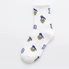 Новинка, хлопковые дышащие однотонные носки Disney с изображением Микки и Минни и больших голов ног, летние женские носки