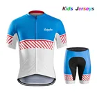 Детская велосипедная Джерси с коротким рукавом, летняя велосипедная одежда, Mtb, дышащая, быстросохнущая велосипедная форма, детские велосипедные формы