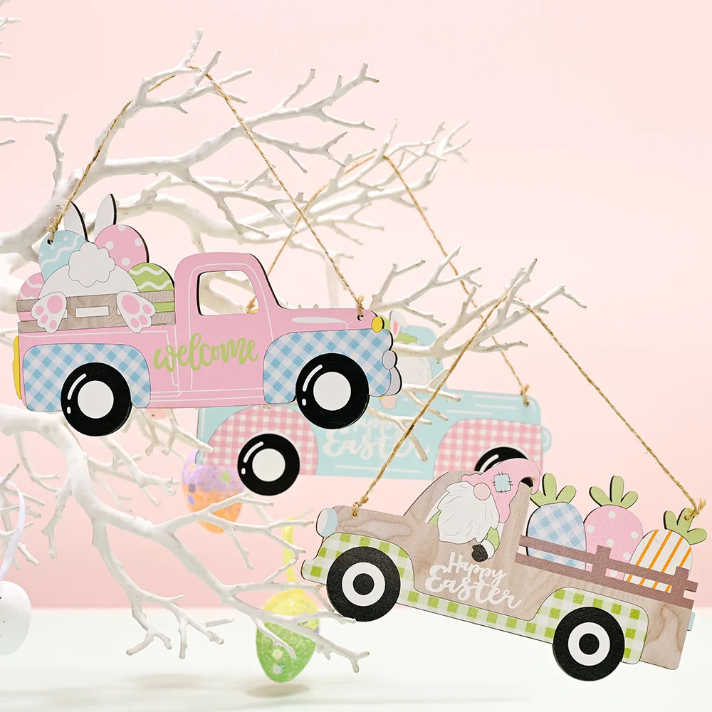 

Пасхальное украшение, подвесное украшение для автомобиля, кролик, яйцо, морковка, поделки, детские праздничные подарки, пасхальное украшени...