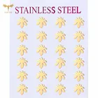 2022 повседневные женские серьги-гвоздики, модные серьги в виде кленового листа для девочек и женщин, золотые ювелирные изделия из нержавеющей стали, оптовая продажа