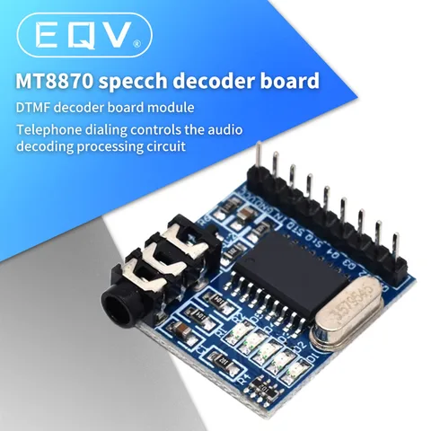 Модуль телефона MT8870 DTMF, декодирование речи, голосовая плата, светодиодный индикаторы с контактами, 1 шт.