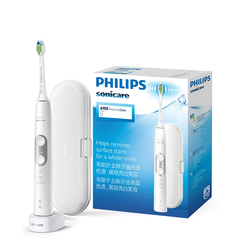 

Электрическая зубная щетка Philips Sonicare HX6897/22 с 3 регулируемыми режимами, перезаряжаемая Сенсорная технология, Дорожный Чехол для взрослых