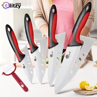 ceramic knife zirconia kitchen chefs vege fruit knife white blade 3 4 5 6 inch peeler cooking set soft anti slip handle