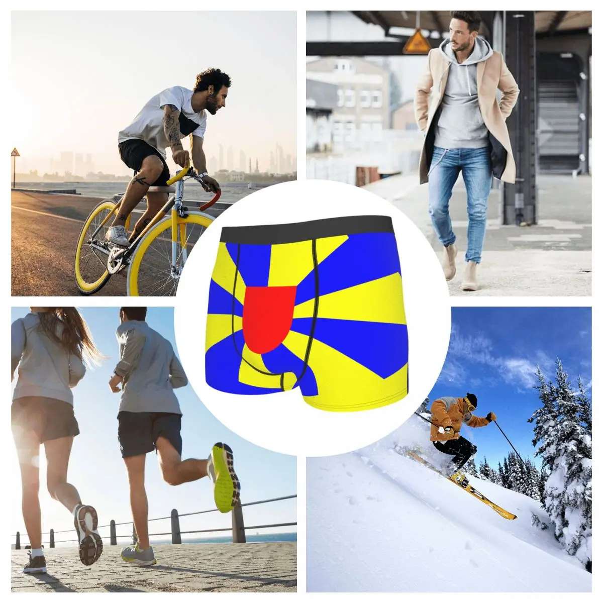 Flag Of West Flanders Men's Boxer Briefs Belgian Nerd Men's boxer leggings