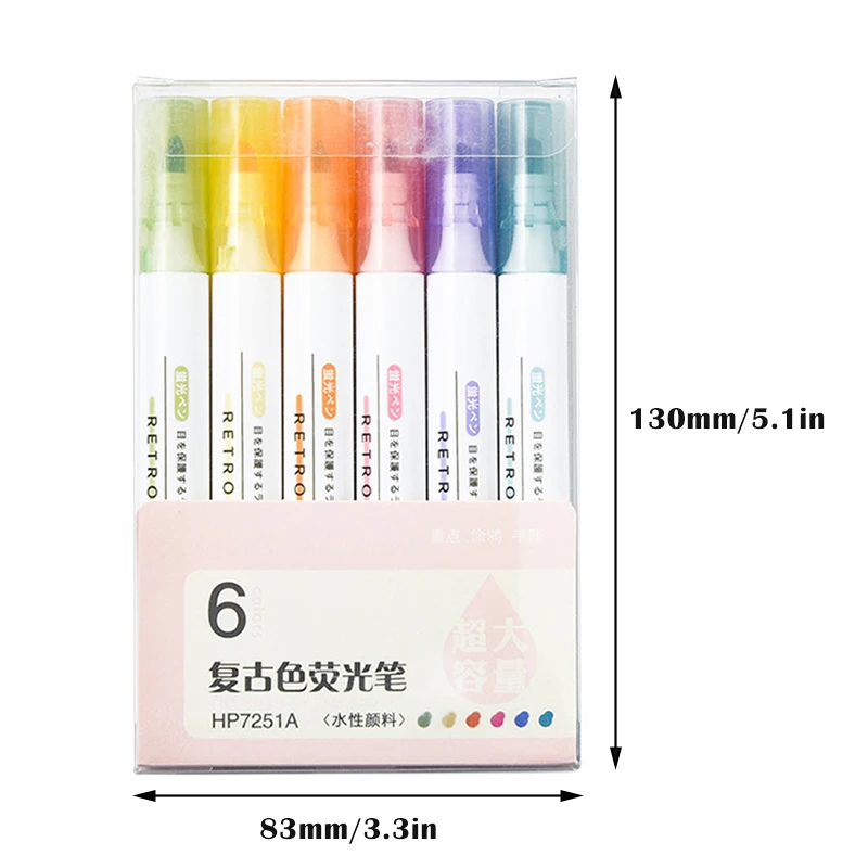 

6 Color/set Paint Pen Paint Marker Painted Decoration DIY Album Art Drawing Highlighter FP8