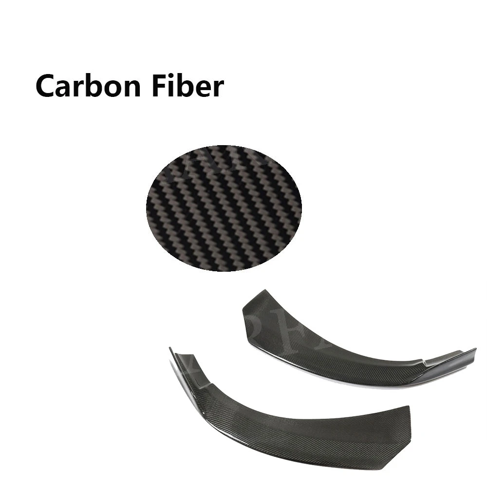 carbon fiber Углеродное волокно Передние Губы разветвители спойлер сторона Canards закрылки для Mercedes A Class W176 A180 A200 2013- FRP головной бампер фартуки - Цвет: carbon fiber