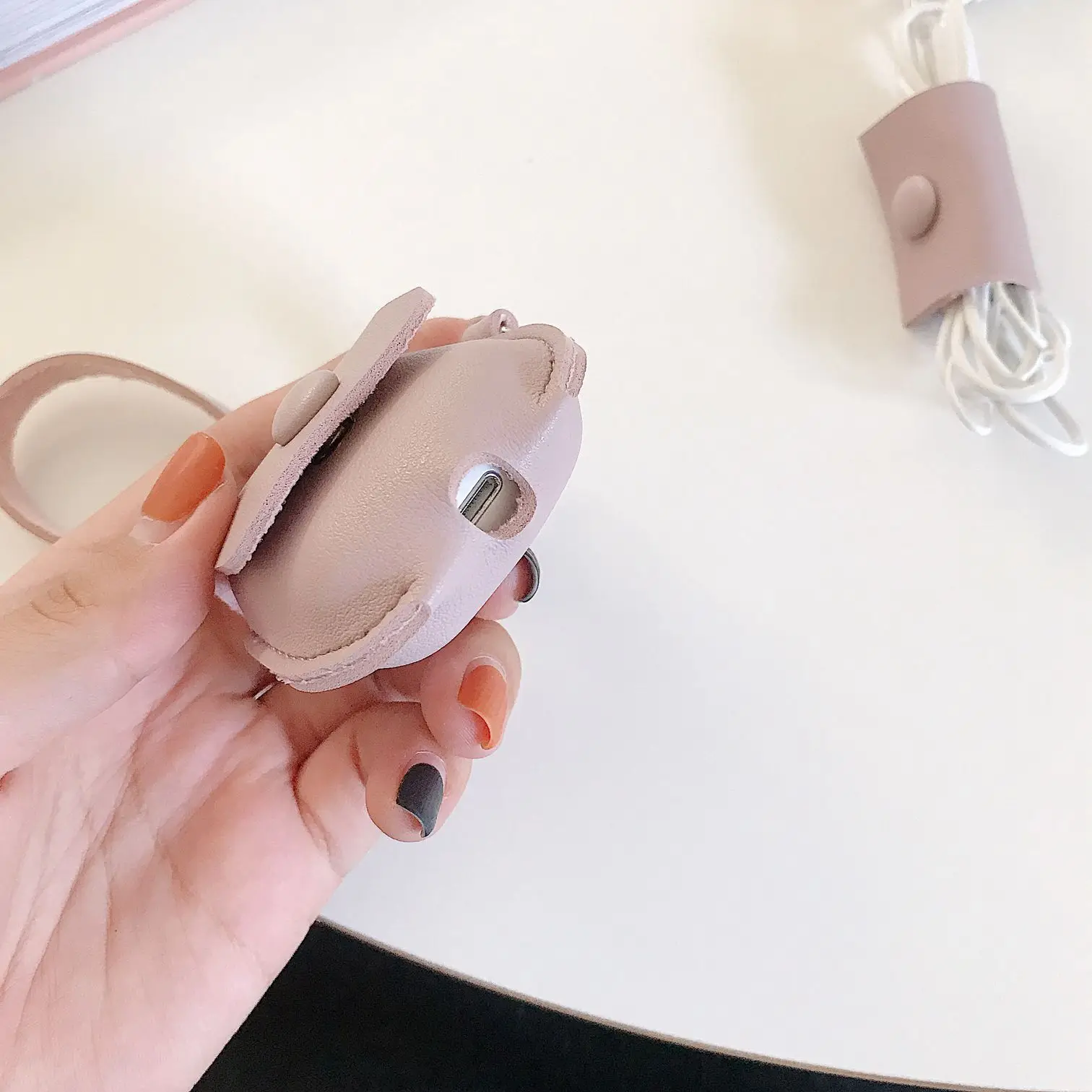 Роскошный кожаный чехол для apple airpods 2, чехол, беспроводная Bluetooth Крышка с зарядным кабелем, защитный чехол, кожаный чехол для наушников