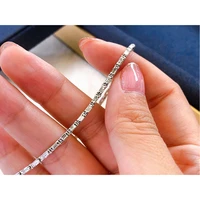 aazuo real 18k solid white gold real diamond 1 50ct fairy princess line bracelet for woman upscale trendy engagement party au750