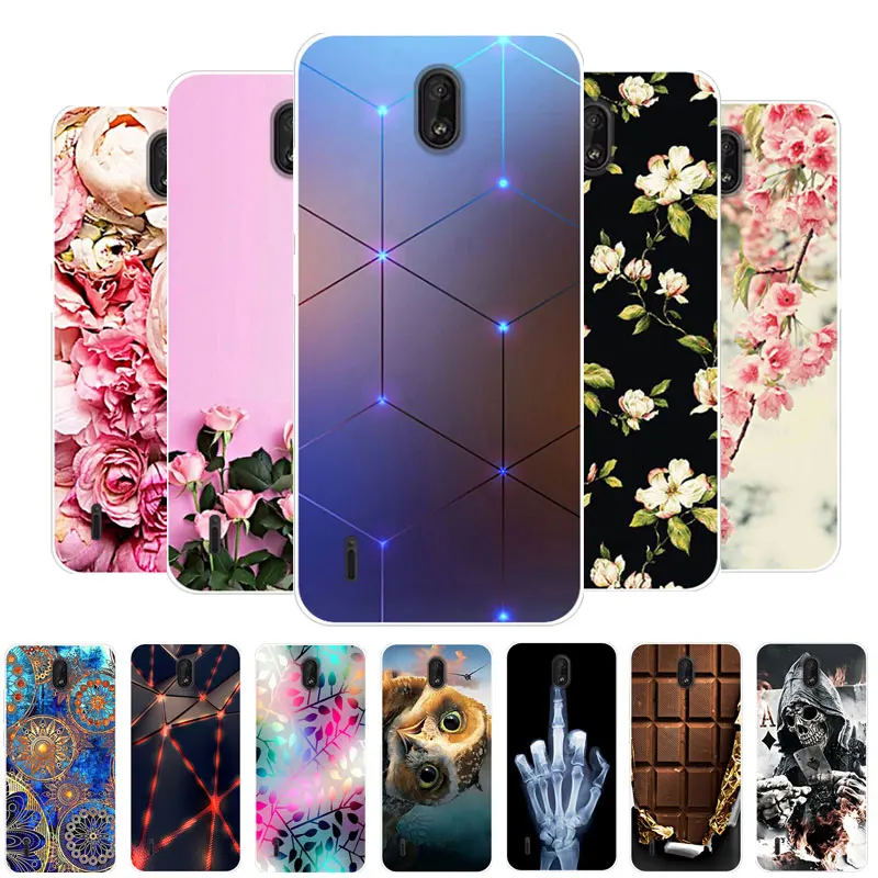 Для Coque Nokia C1 чехол силиконовый окрашенный ТПУ мягкий задняя обложка для телефона