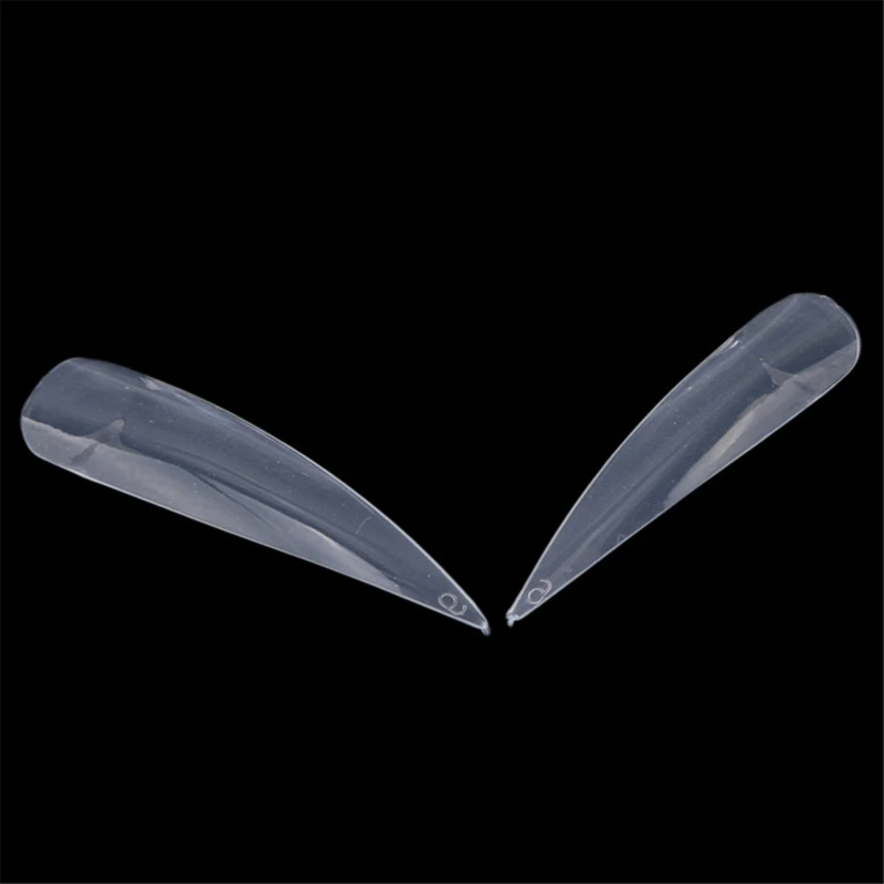 100 шт./кор. прозрачные длинные накладные ногти пластик искусственный ноготь