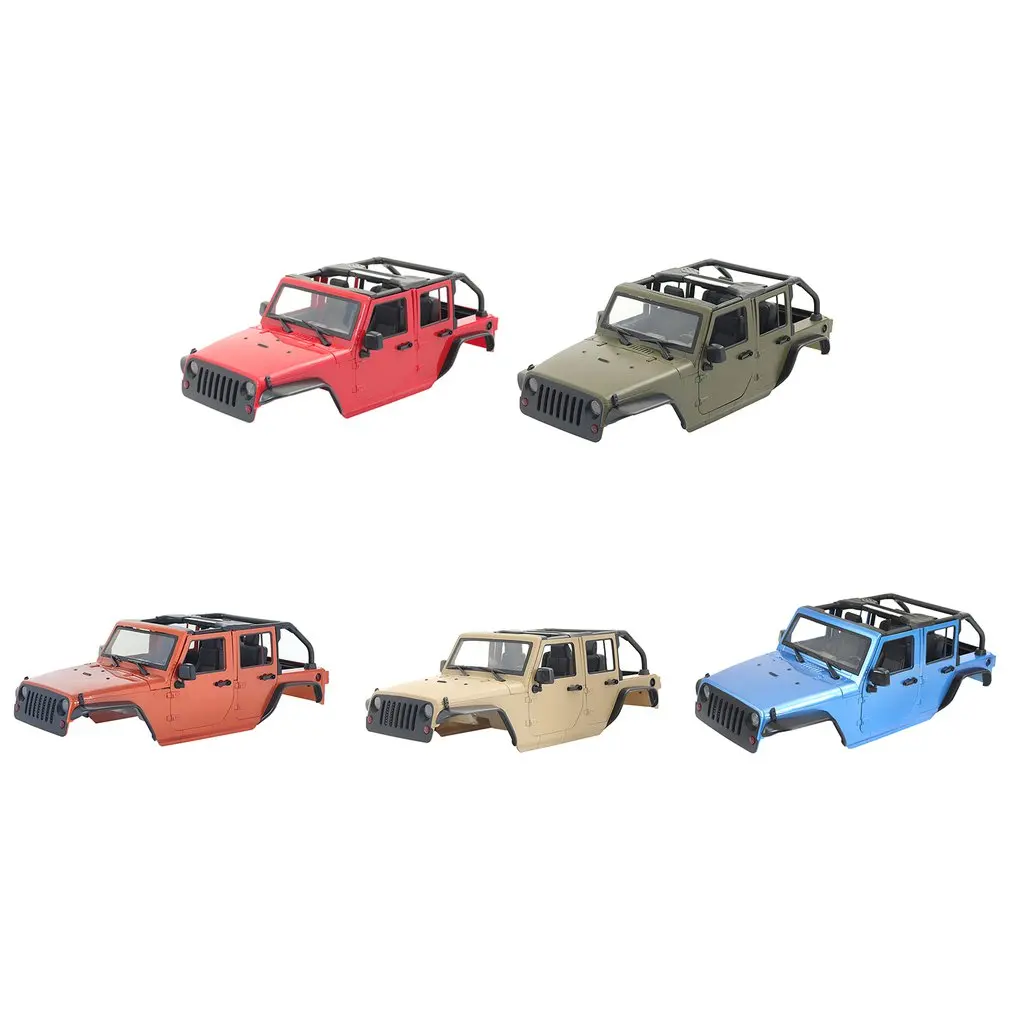 Unassembled Kit 313mm Wheelbase Convertible Open Car Body Shell for 1/10 RC Crawler Axial SCX10 90046 Jeep Wrangler Accessories