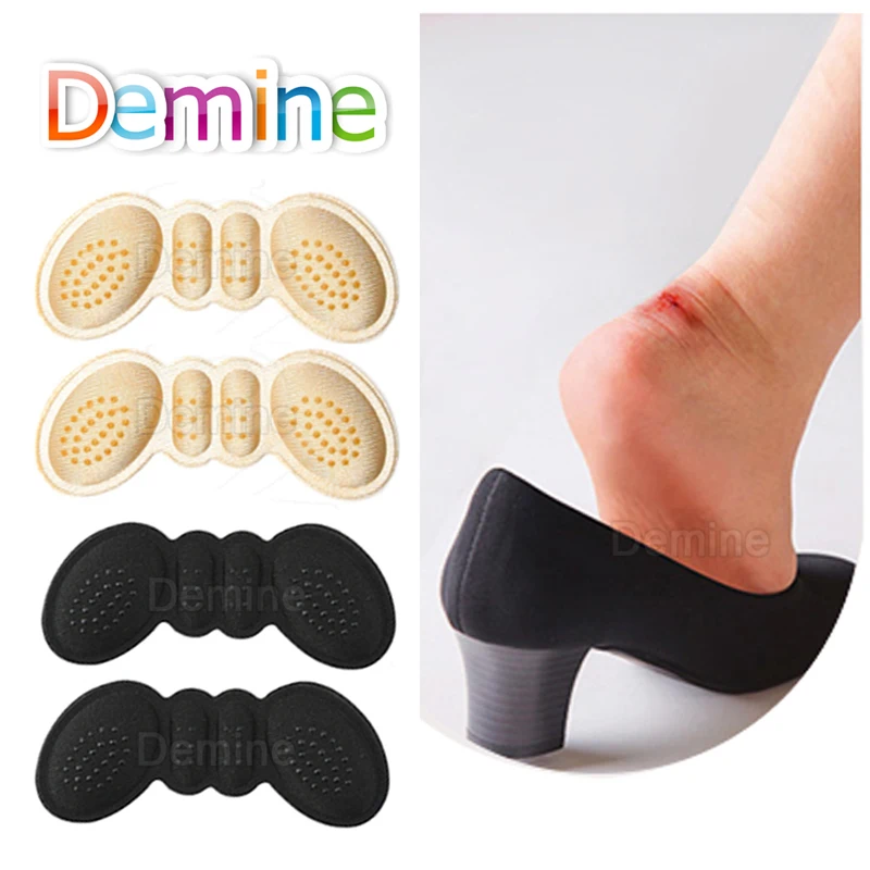 

Demine Women Insoles for Shoes High Heels Protector Sticker Adhesive Heel Liner Grips Crash Cushion Pain Relief Foot Care Pads