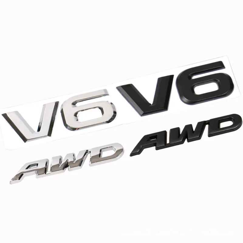 1 комплект 3D металлический V6 эмблема AWD знак наклейка на автомобиль для Toyota Highlander