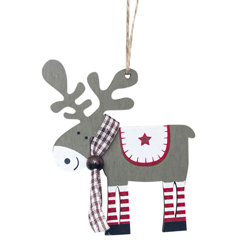 Лидер продаж подвеска в виде лося из дерева украшение для рождественской елки