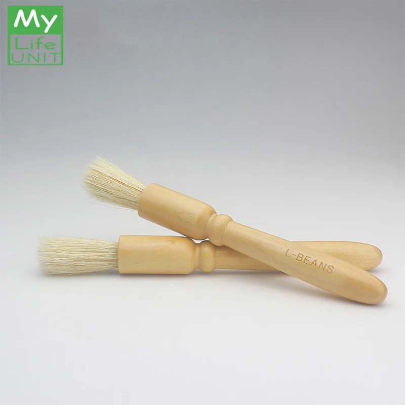 Mylifeблок кофе щетка для шлифовальной машины тяжелой деревянной ручкой и натуральной щетиной кофемолка Чистящая Щетка