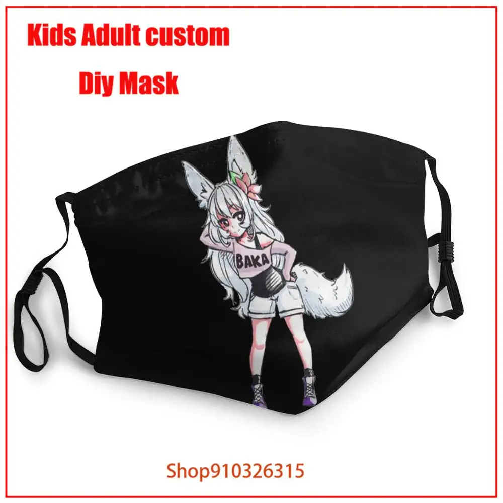 Маска для лица Baka Sugoi DIY маска Модные маски lavables с фильтром мундштук моющаяся