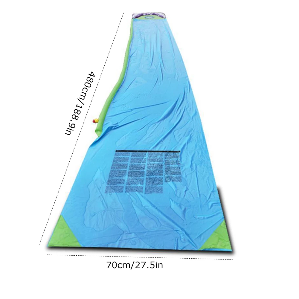 

Kid Lawn Water Slide Double Lane Water Splash Slide Summer Backyard Outdoor Garden Lawn Water Slide Spray Summer Water Games Toy