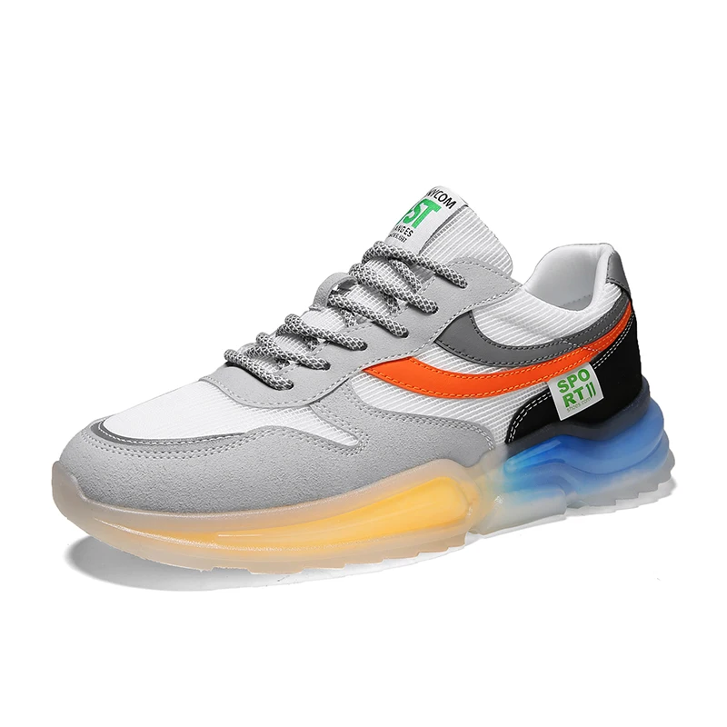 

National Tide Sports Shoes Summer Tide Brand Men's Shoes Jelly Bottom High-elastic Running Shoes Breathable Fashion Sports Shoes