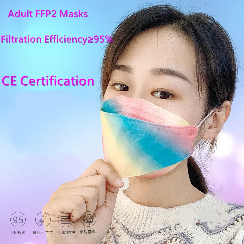 FPP2 Mask Approved CE FFP2 3 Colors Protective Safety Masks Anti-Dust Respirator Adult KN95 MASK Ffp2 masks | Безопасность и