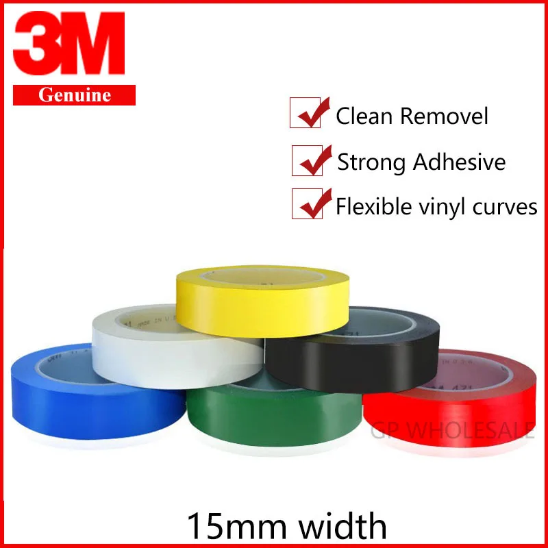 Прочная виниловая лента премиум-класса 3M 471 одноклейкая цветная полоса для