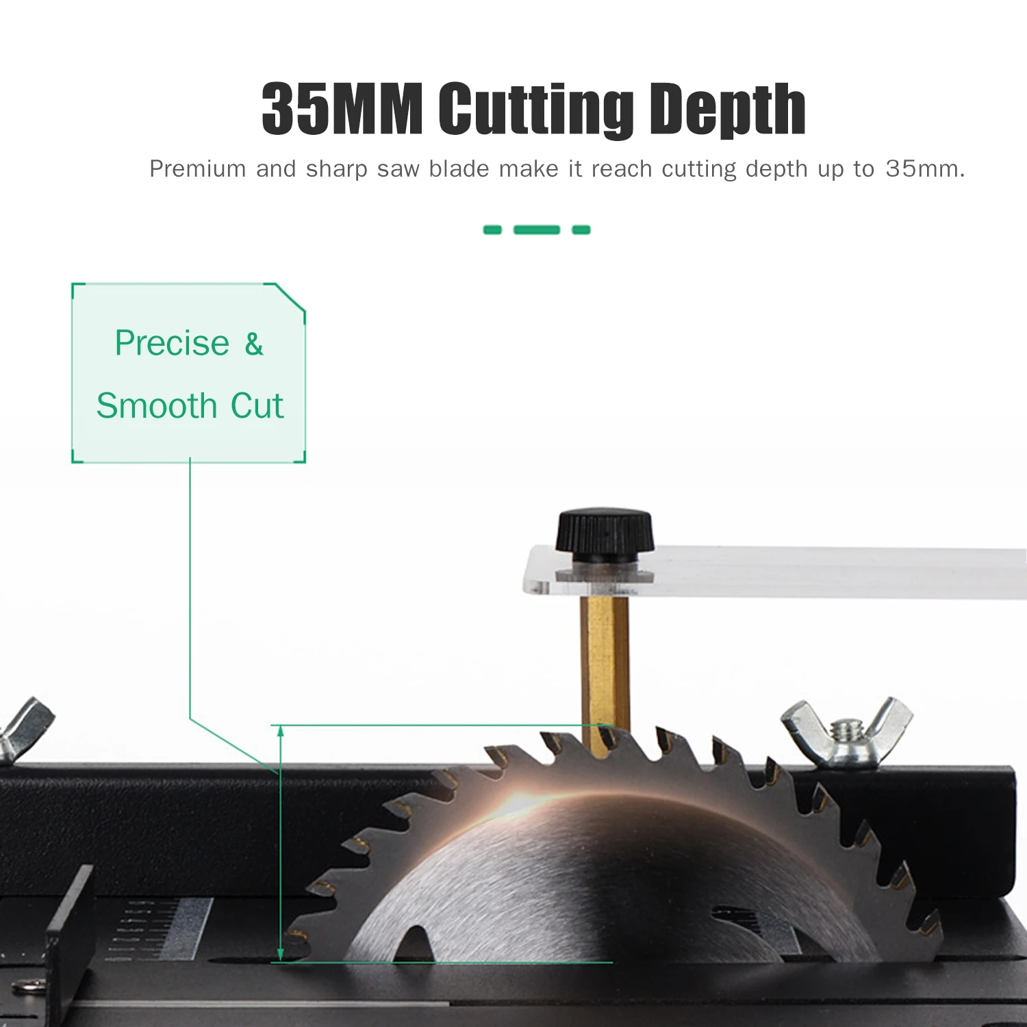 

35MM Electric Table Saw Mini Desktop Cutter Electric Saw Wood Cutter Cutting Machine Saw Blade Grinding Wheel Woodworking Tools