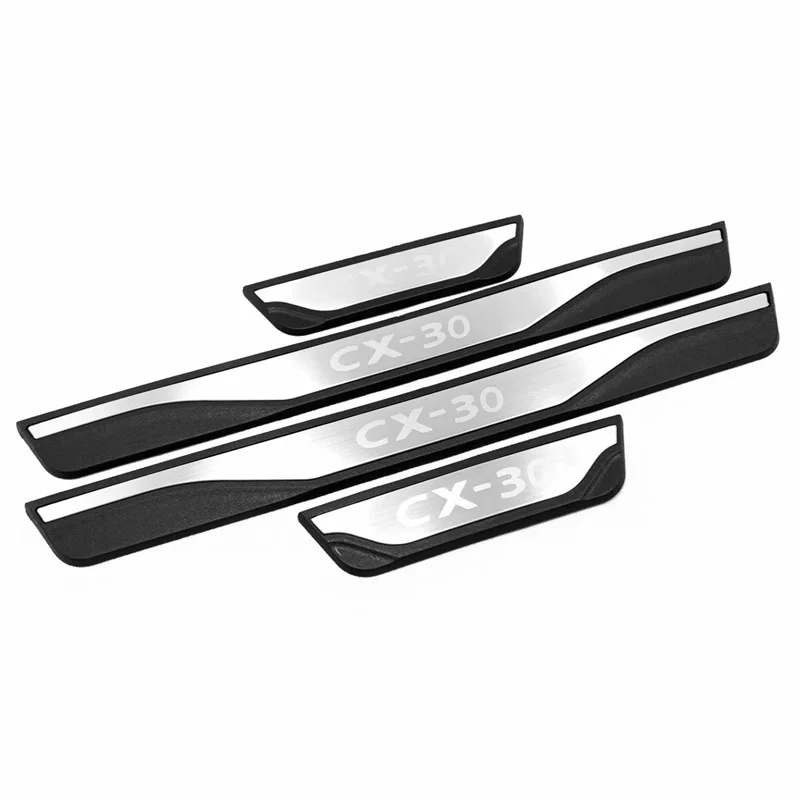 

Накладки на пороги автомобиля для Mazda 2019 2020 дюйма, фоторамка Cx30 Cx 30, протектор педали, аксессуары для автостайлинга, наклейки