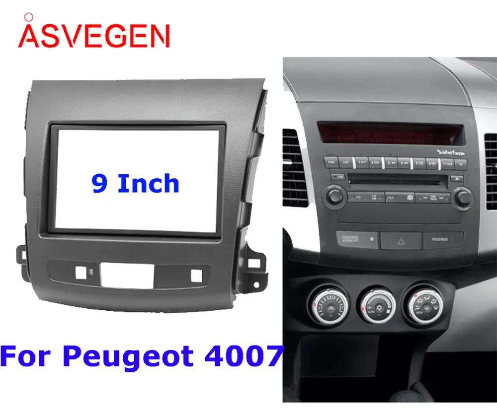 

Asvegen 9 " Frame For Peugeot 4007 Car Radio Fascia Frame Car Dvd Frame Install Panel Dash Mount Installation Dashboard