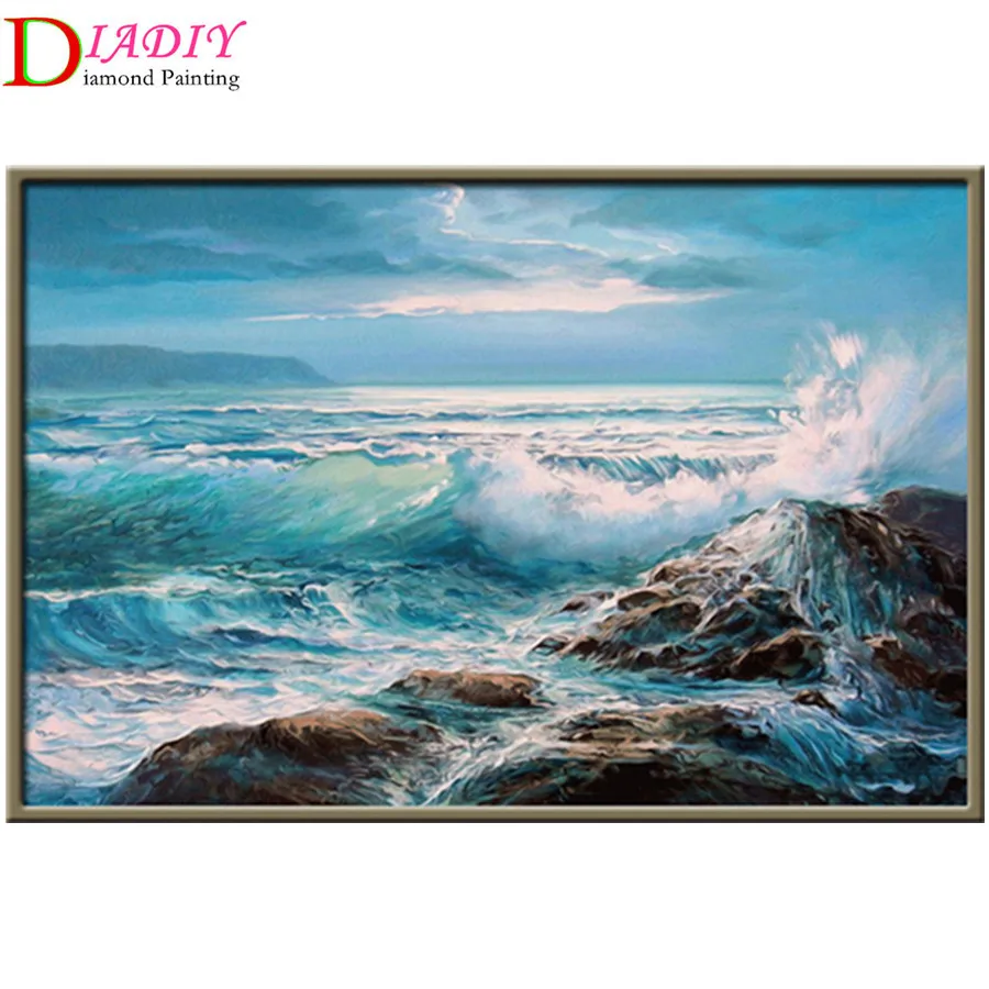 

Full Drill landscape Mosaic Round Diamond Painting Tree Diamond Embroidery Cross Stitch Kit Diamond Art Rhinestones Christmas