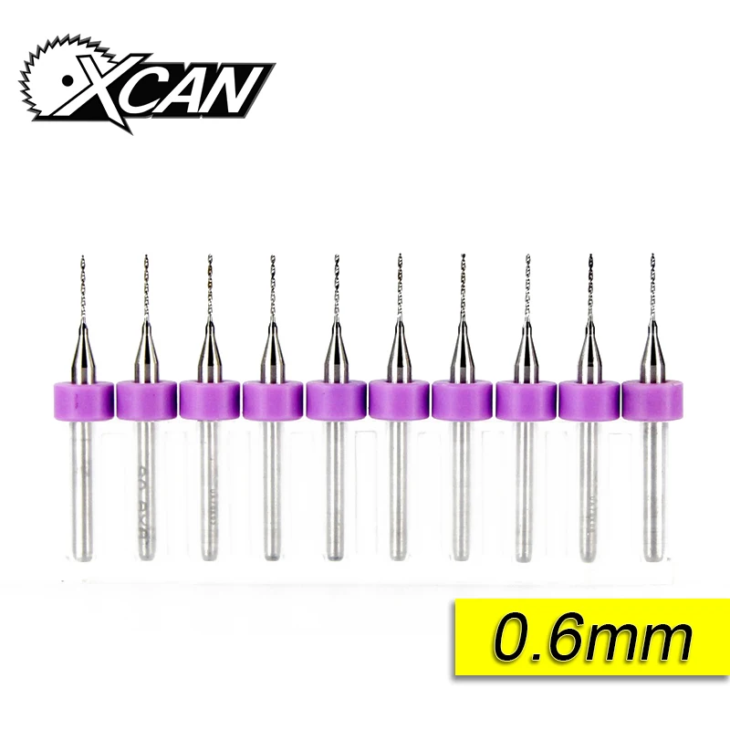 10pcs 0.6mm 10 шт. 0,6 мм-1,5 мм импортные, карбидные сверла печатной платы печатная плата мини-сверлильный набор с ЧПУ - Цвет: 10pcs 0.6mm